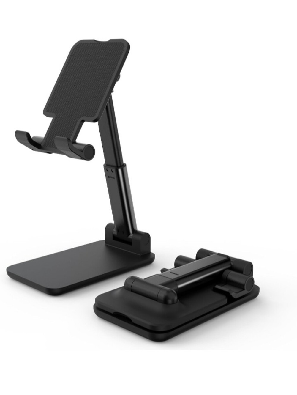 Foldable Adjustable Desktop Stand for Phones & Tablets Black